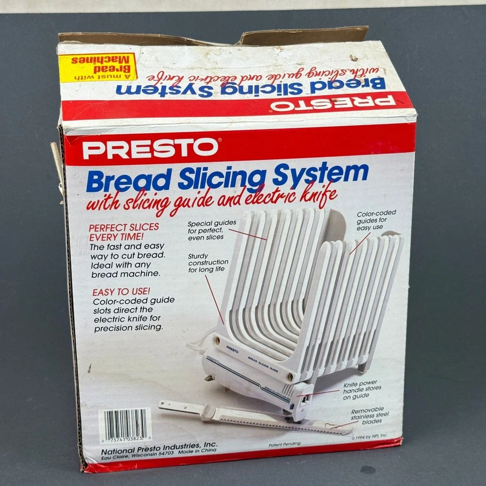 Presto Bread Slicing System Electric Knife Vintage Kitchen‎ Tool - TESTED